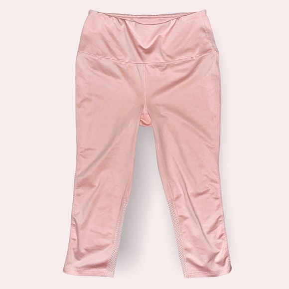 Reebok Crop Leggings Light Pink - Picture 1 of 10